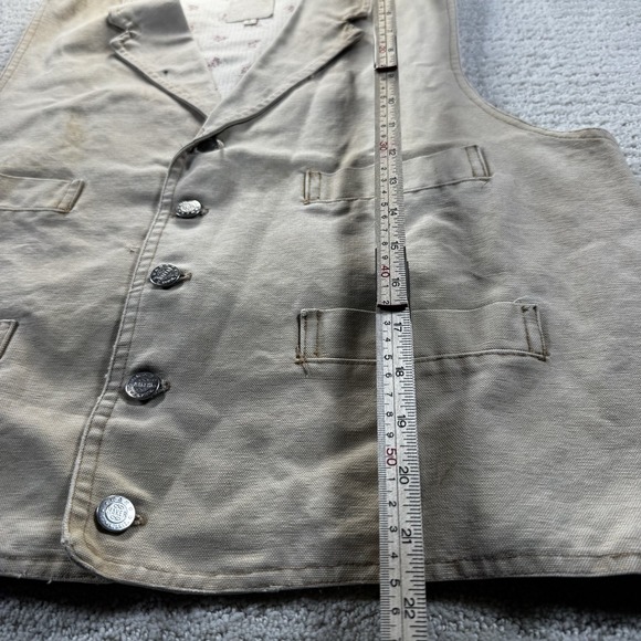 WAH Maker Tan Vest Cowboy Western  Classic Old West - Picture 7 of 8